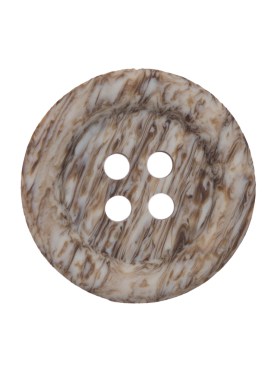 Beige and Brown Plastic 4-Hole Button – 40L/25.5mm Beige and Brown Plastic 4-Hole Button – 40L/25.5mm
