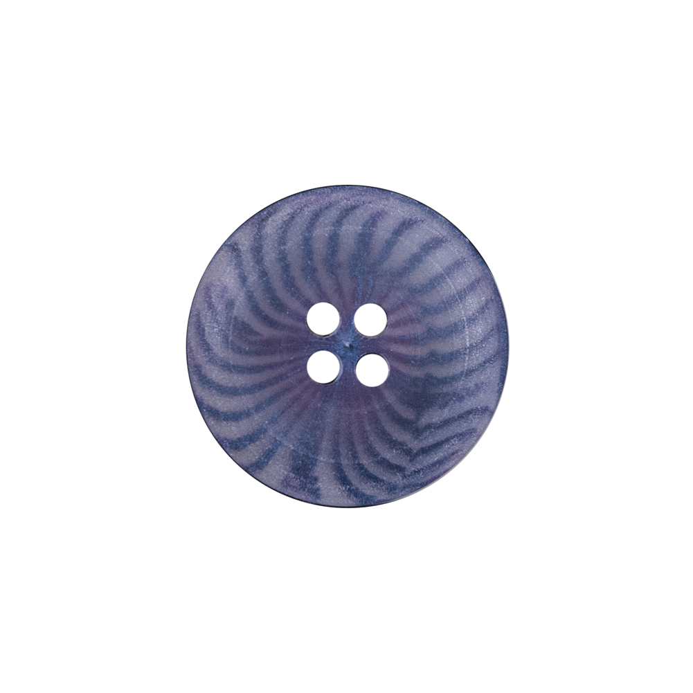 Blue Radiating Swirls Plastic 4-Hole Button – 33L/21mm Blue Radiating Swirls Plastic 4-Hole Button – 33L/21mm