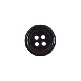 Dark Brown 4-Hole Plastic Button – 24L/15mm Dark Brown 4-Hole Plastic Button – 24L/15mm