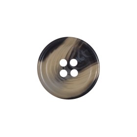 Beige and Black Plastic 4-Hole Button – 32L/20mm Beige and Black Plastic 4-Hole Button – 32L/20mm