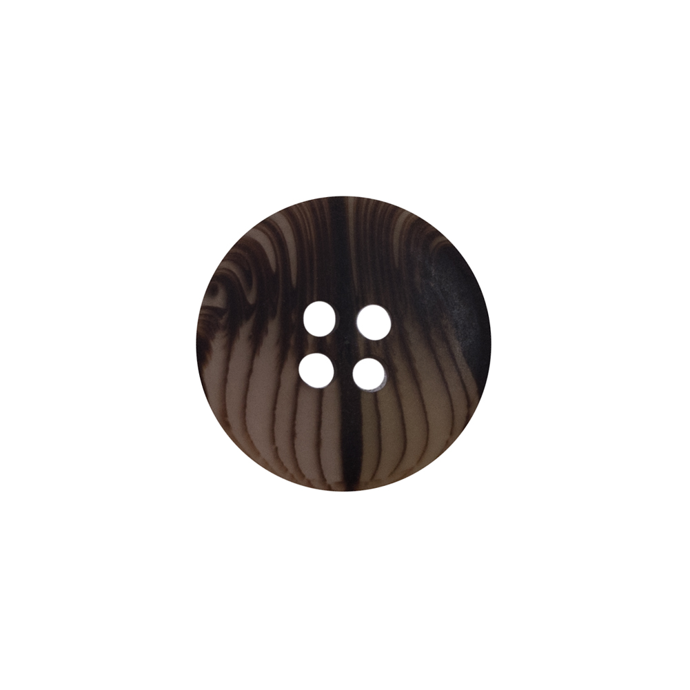 Brown Plastic 4-Hole Button – 28L/18mm Brown Plastic 4-Hole Button – 28L/18mm