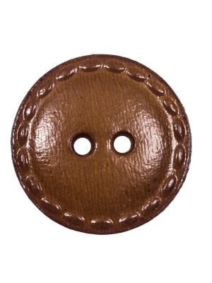Brown Wood 2-Hole Button – 40L/25.5mm Brown Wood 2-Hole Button – 40L/25.5mm
