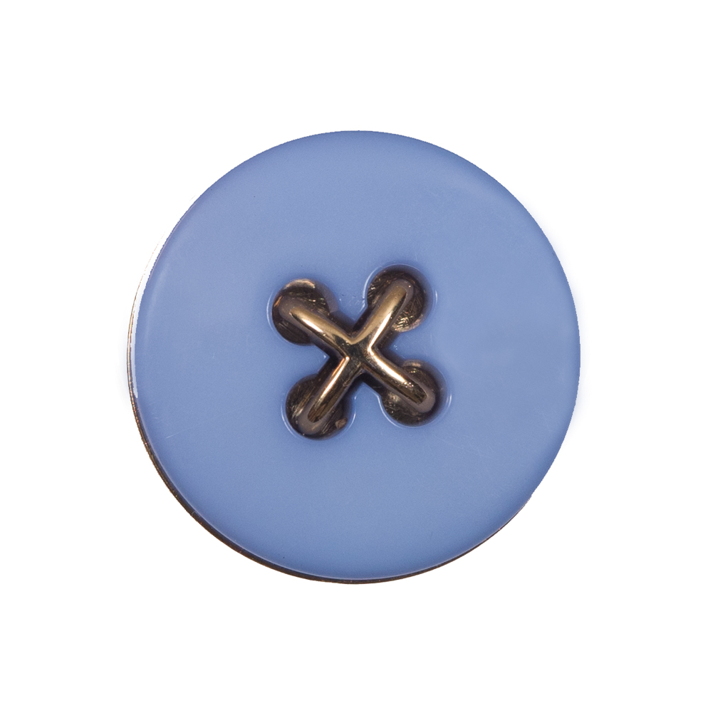 Blue and Gold Shank Back Button – 38L/24mm Blue and Gold Shank Back Button – 38L/24mm