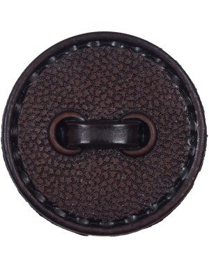 Dark Brown Faux Leather Plastic Shank Back Button – 44L/28mm Dark Brown Faux Leather Plastic Shank Back Button – 44L/28mm