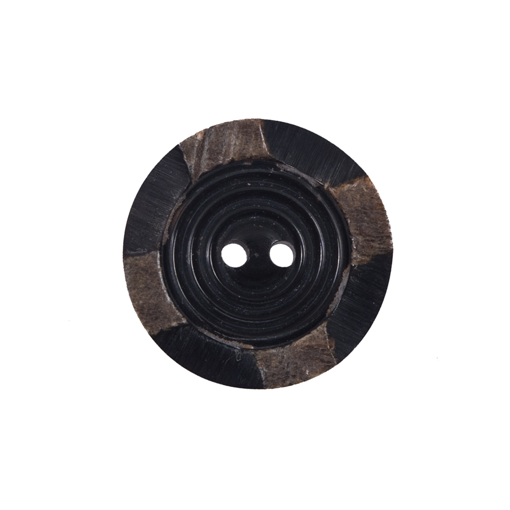 Brown Horn 2-Hole Button – 36L/23mm Brown Horn 2-Hole Button – 36L/23mm