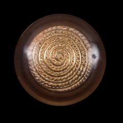 Brown and Gold Self Shank Plastic and Metal Button – 44L/28mm Brown and Gold Self Shank Plastic and Metal Button – 44L/28mm