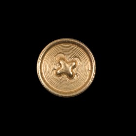 Gold Faux 4-Hole Metal Shank Back Button – 34L/21.5mm Gold Faux 4-Hole Metal Shank Back Button – 34L/21.5mm