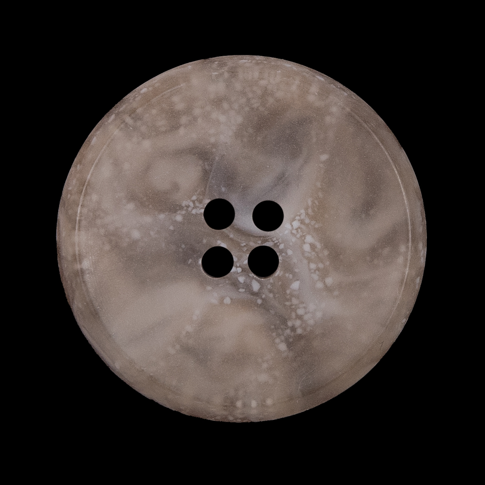 Beige Speckled 4-Hole Narrow Rim Plastic Button – 44L/28mm Beige Speckled 4-Hole Narrow Rim Plastic Button – 44L/28mm