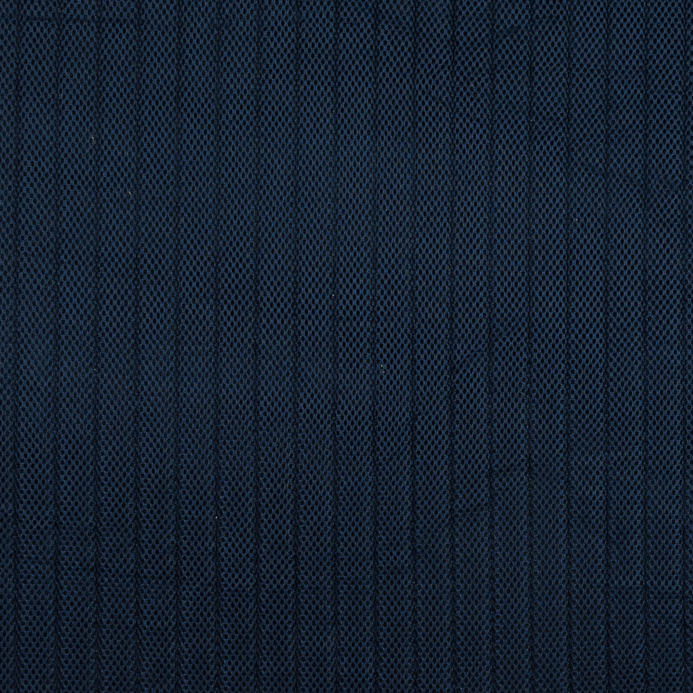 Blue Linear Ribbed Mesh Quilted Coating Blue Linear Ribbed Mesh Quilted Coating