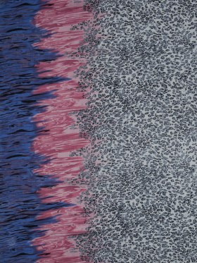 Cool Gray, Yellow, Blue and Pink Cheetah Printed Silk Chiffon Cool Gray, Yellow, Blue and Pink Cheetah Printed Silk Chiffon