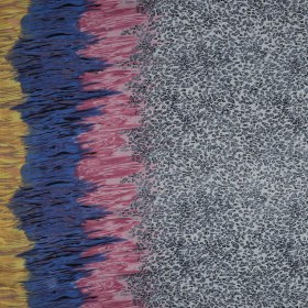 Cool Gray, Yellow, Blue and Pink Cheetah Printed Silk Chiffon Cool Gray, Yellow, Blue and Pink Cheetah Printed Silk Chiffon