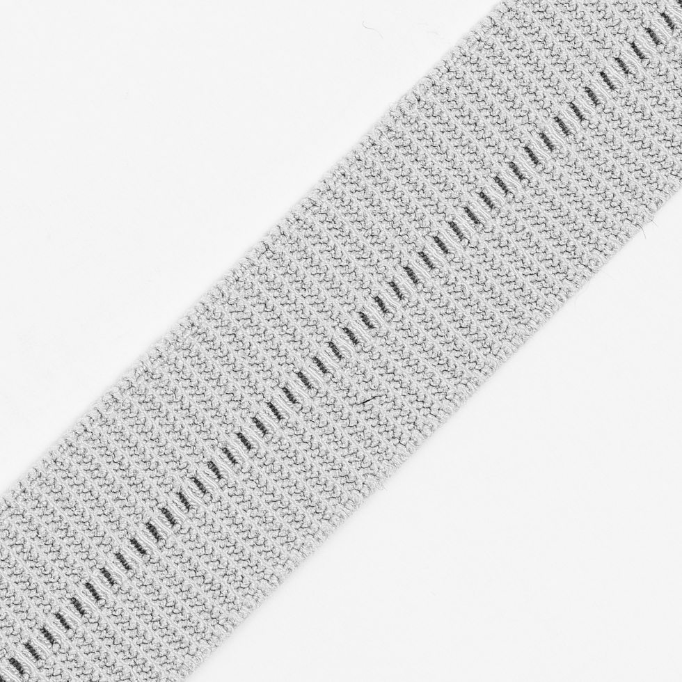 Gray Stretch Fold Over Grosgrain – 0.625″ Gray Stretch Fold Over Grosgrain – 0.625″