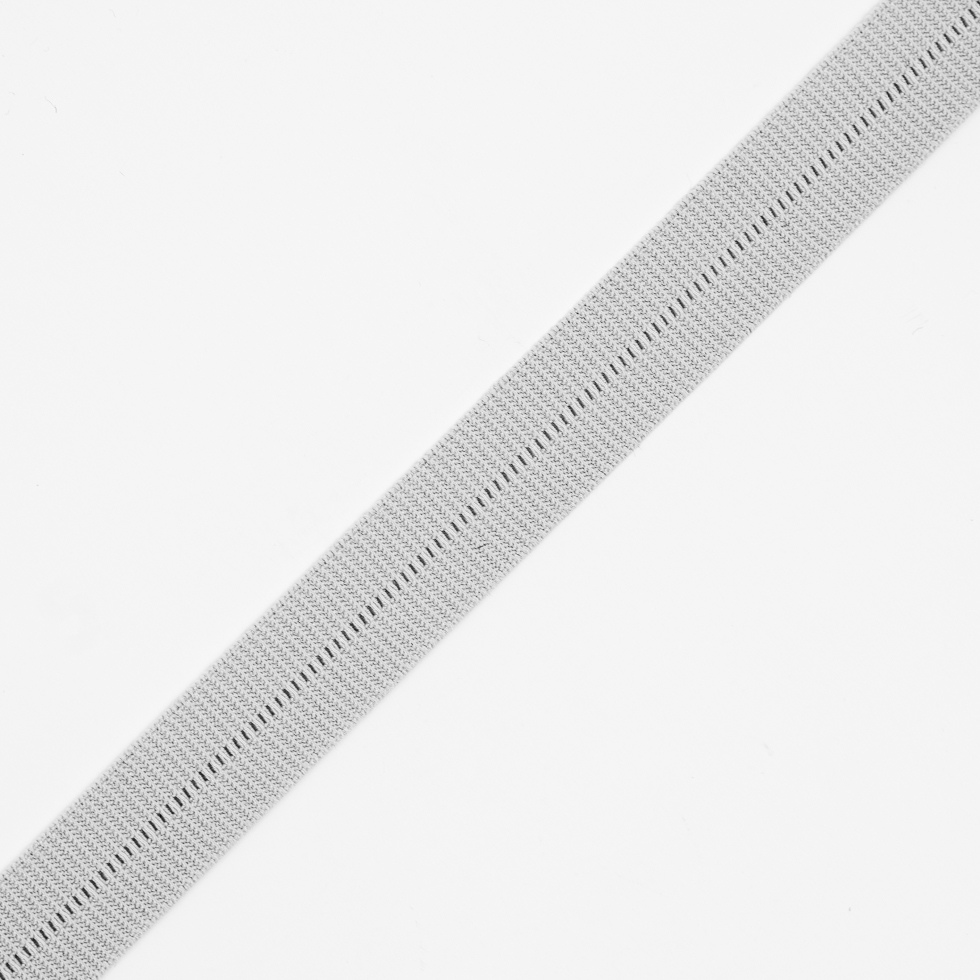 Gray Stretch Fold Over Grosgrain – 0.625″ Gray Stretch Fold Over Grosgrain – 0.625″