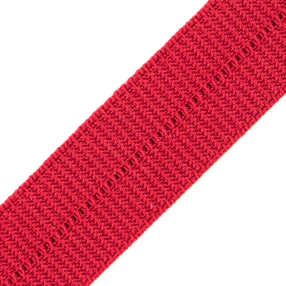 Red Stretch Fold Over Grosgrain - 0.625"