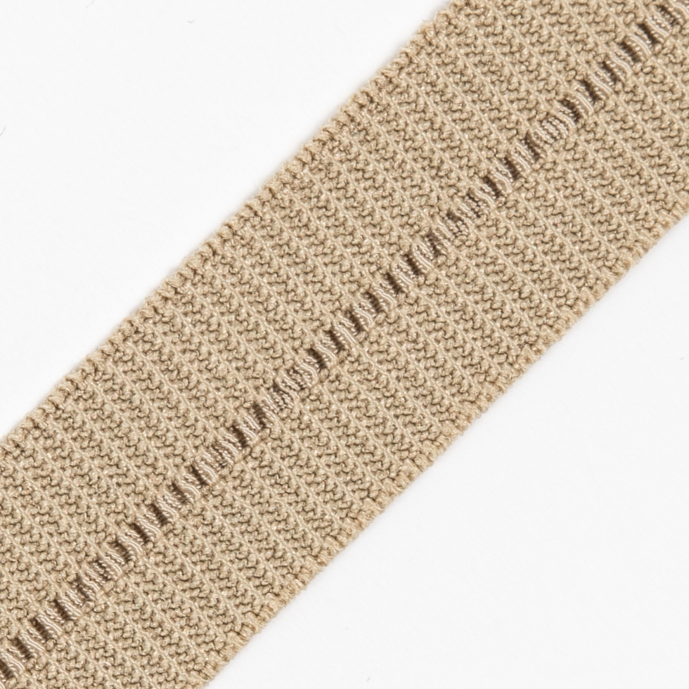 Khaki Stretch Fold Over Grosgrain - 0.625"