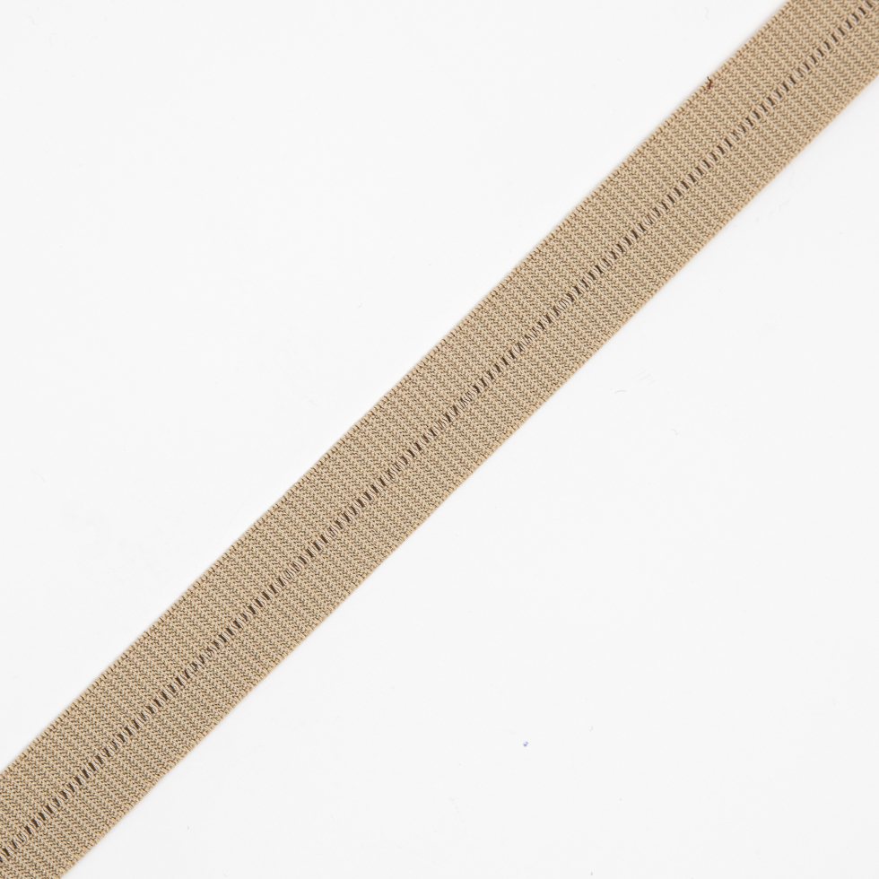 Khaki Stretch Fold Over Grosgrain – 0.625″ Khaki Stretch Fold Over Grosgrain – 0.625″