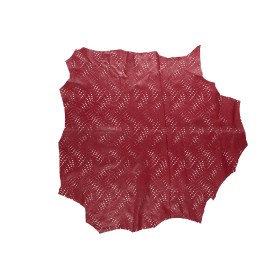 Small Brick Red Abstract Perforated Lamb Leather Small Brick Red Abstract Perforated Lamb Leather