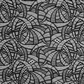 Black Abstract Geometric Lace w/ Scalloped Eyelash Edges Black Abstract Geometric Lace w/ Scalloped Eyelash Edges