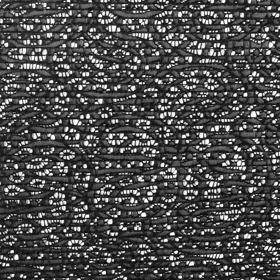 Black Novelty Lace w/ Knife Pleats Black Novelty Lace w/ Knife Pleats