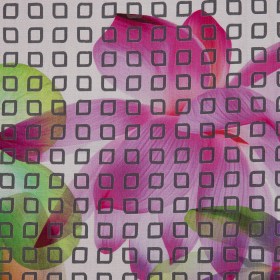 Italian Rainbow Floral Printed Novelty Geometric Laser-Cut Panel Italian Rainbow Floral Printed Novelty Geometric Laser-Cut Panel