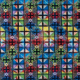Max-Dri Performance Tricot, Anti-Microbial – Blue and Multi-Colored Geometric Max-Dri Performance Tricot, Anti-Microbial – Blue and Multi-Colored Geometric