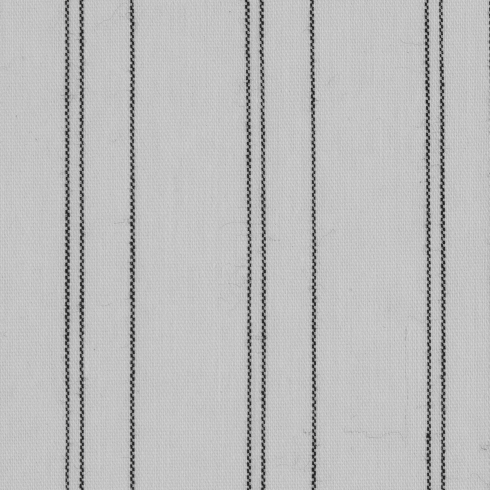 White/Black Pencil Striped Stretch Shirting