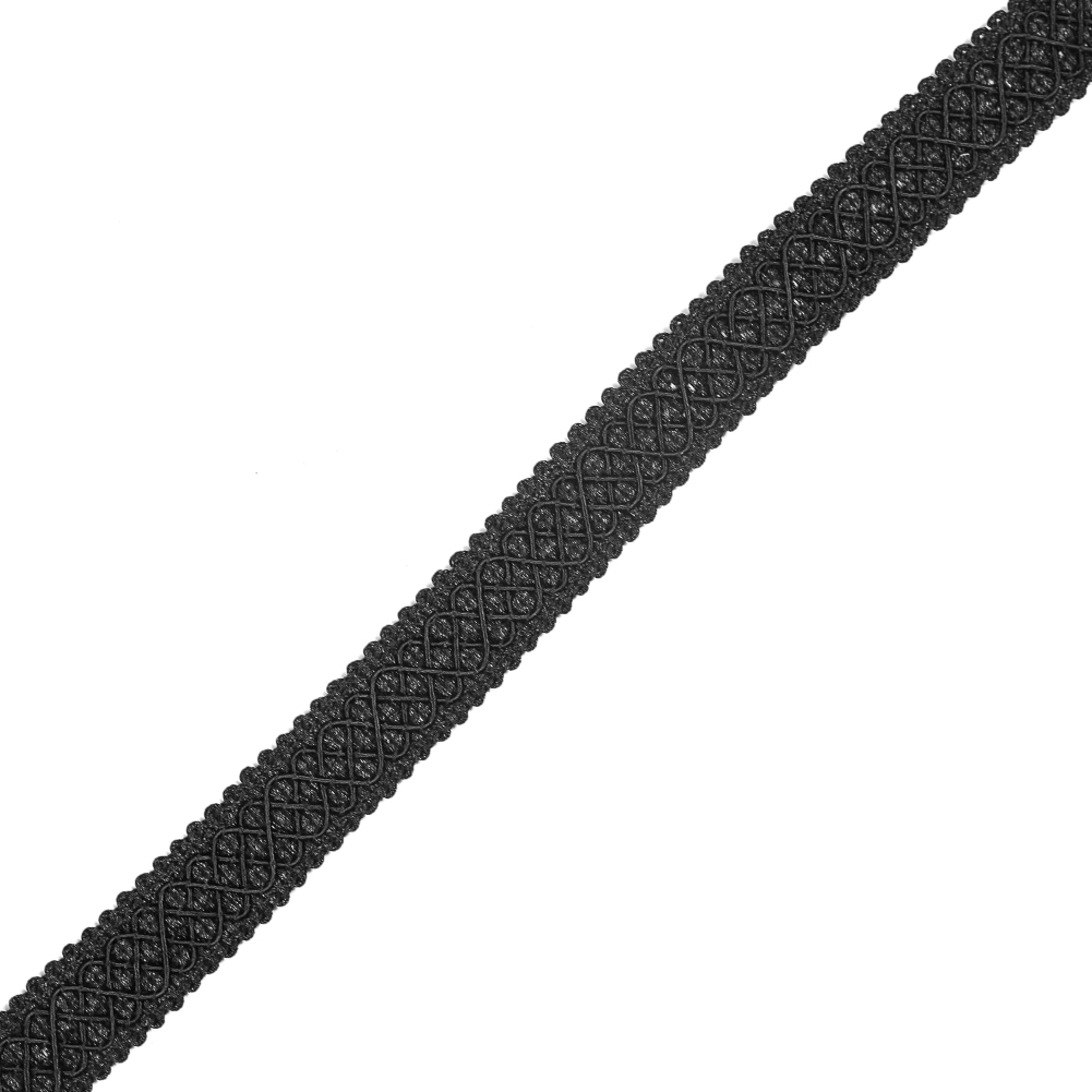 Black Lattice Braided Trim – 1″ Black Lattice Braided Trim – 1″