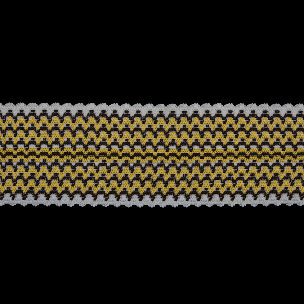 Yellow/Brown/White Elastic – 3.5″ Yellow/Brown/White Elastic – 3.5″