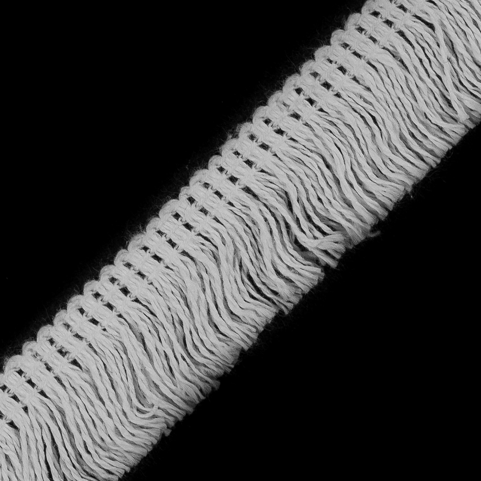 0.5" White Cotton Fringe Trim