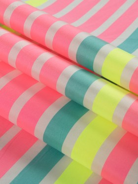 Striped Taffeta – Fluorescent Pink Striped Taffeta – Fluorescent Pink