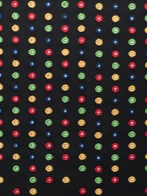 Italian Black/Multi-Colored Embroidered Spacer Mesh Italian Black/Multi-Colored Embroidered Spacer Mesh