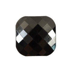 Faceted Square Gunmetal Plastic Button – 40L/25.5mm Faceted Square Gunmetal Plastic Button – 40L/25.5mm