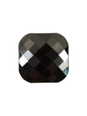 Faceted Square Gunmetal Plastic Button – 34L/21.5 Faceted Square Gunmetal Plastic Button – 34L/21.5