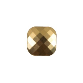 Faceted Square Gold Plastic Button – 24L/15mm Faceted Square Gold Plastic Button – 24L/15mm