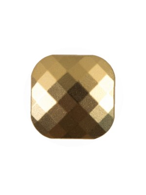 Faceted Square Gold Plastic Button – 36L/23mm Faceted Square Gold Plastic Button – 36L/23mm