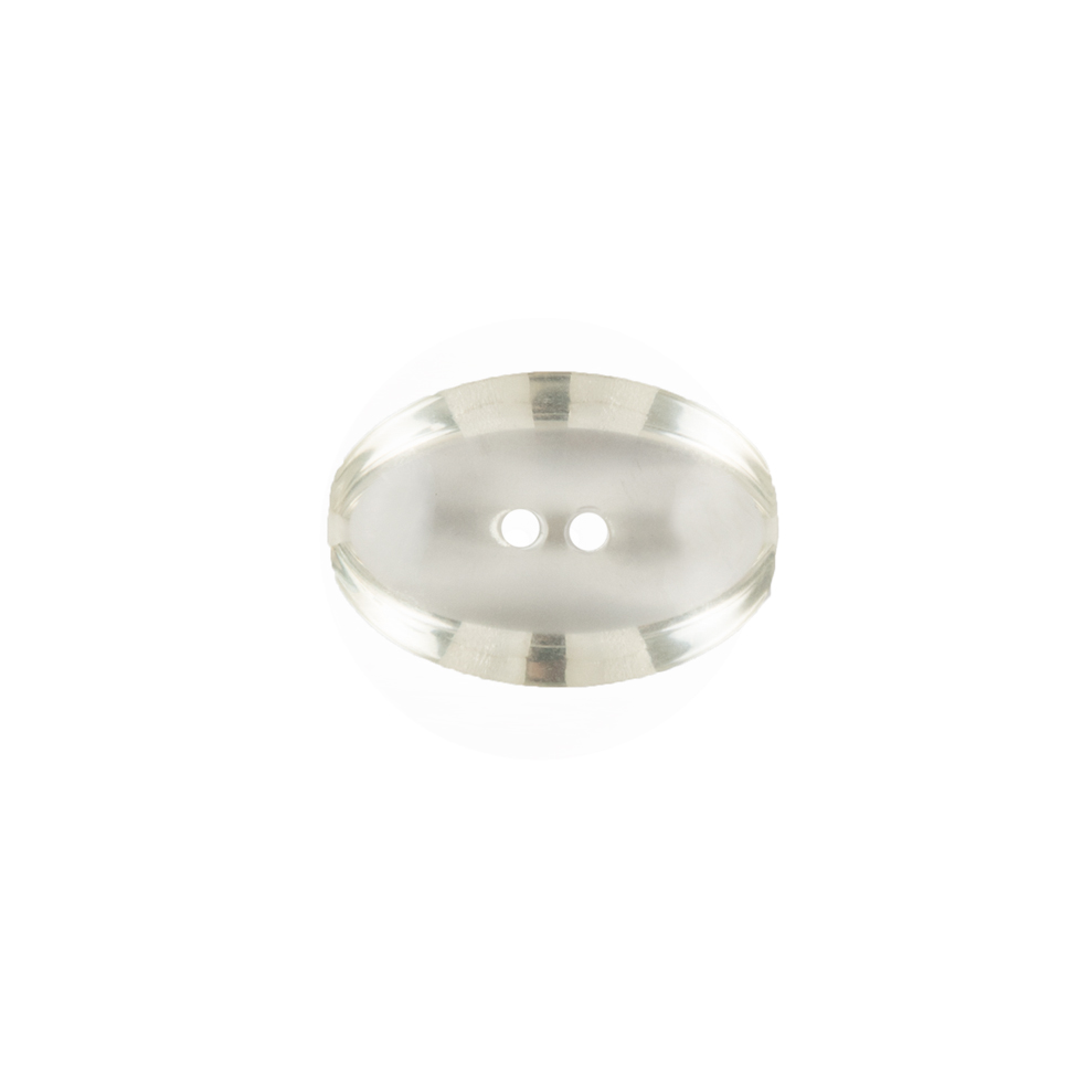 Clear Oval Plastic Button – 32L/20MM Clear Oval Plastic Button – 32L/20MM
