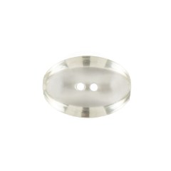 Clear Oval Plastic Button – 24L/15mm Clear Oval Plastic Button – 24L/15mm