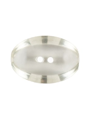 Clear Oval Plastic Button – 36L/23MM Clear Oval Plastic Button – 36L/23MM