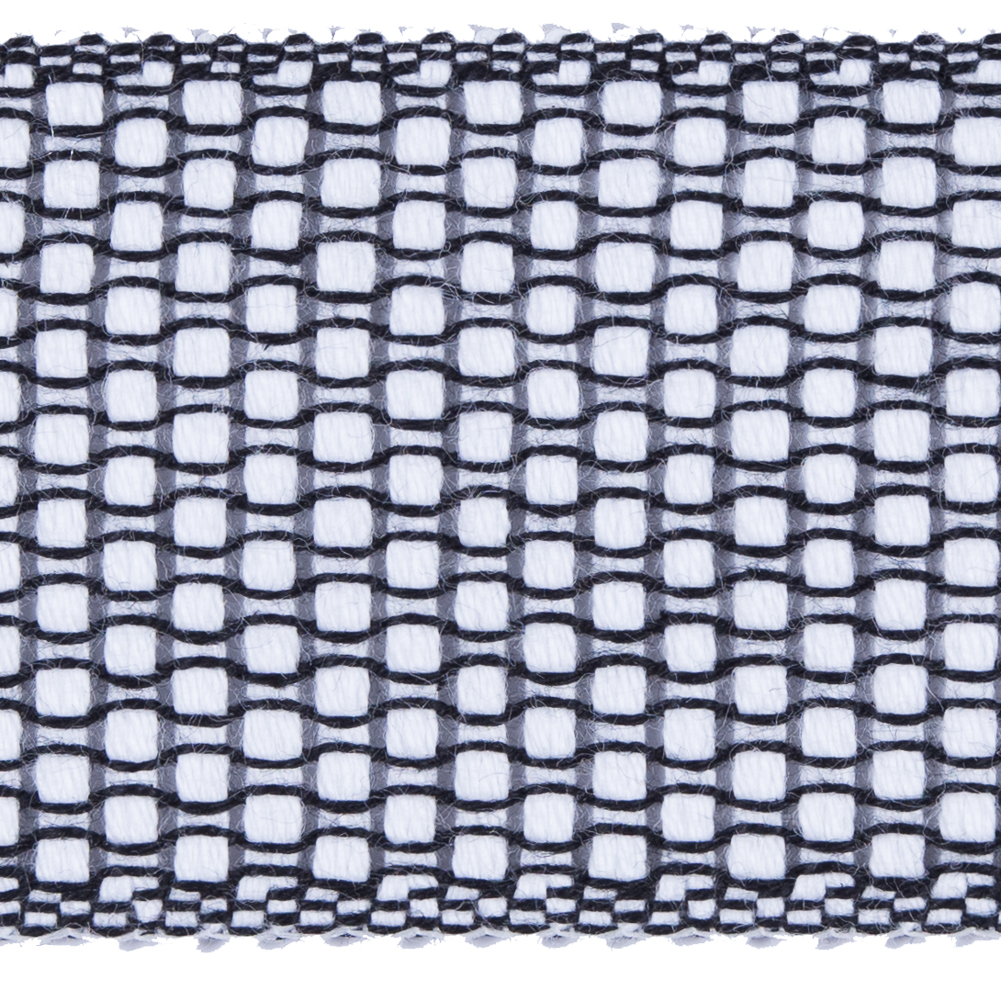 Black and White Woven Trim - 1.5"