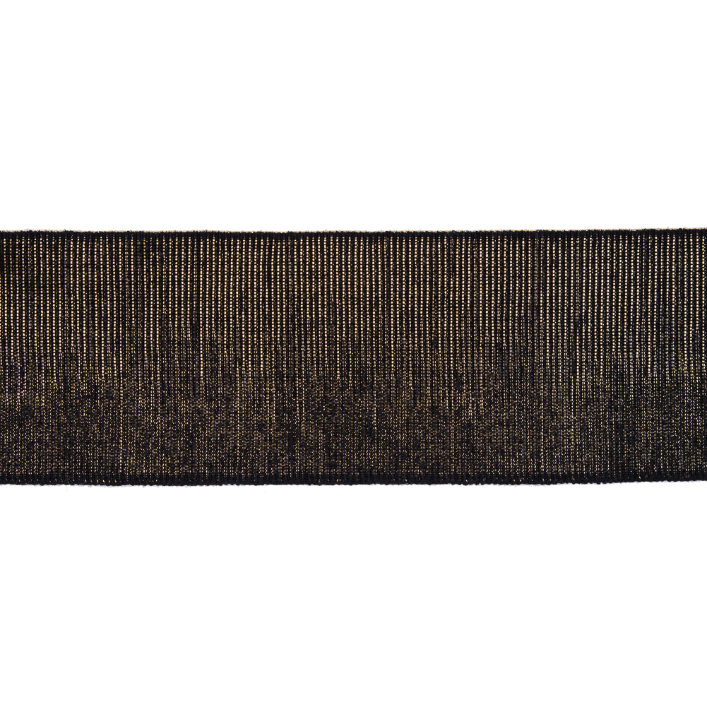 Metallic Gold and Black Elastic – 2″ Metallic Gold and Black Elastic – 2″