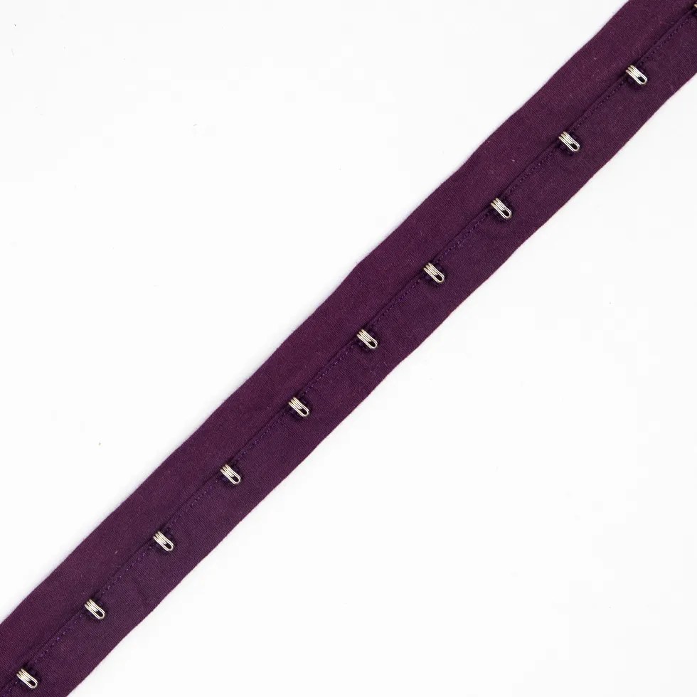 1″ Purple Cotton Hook & Eye Tape 1″ Purple Cotton Hook & Eye Tape