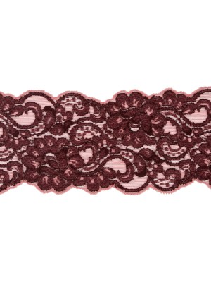 Deco Rose and Peony Stretch Lace Trimming – 3.5″ Deco Rose and Peony Stretch Lace Trimming – 3.5″