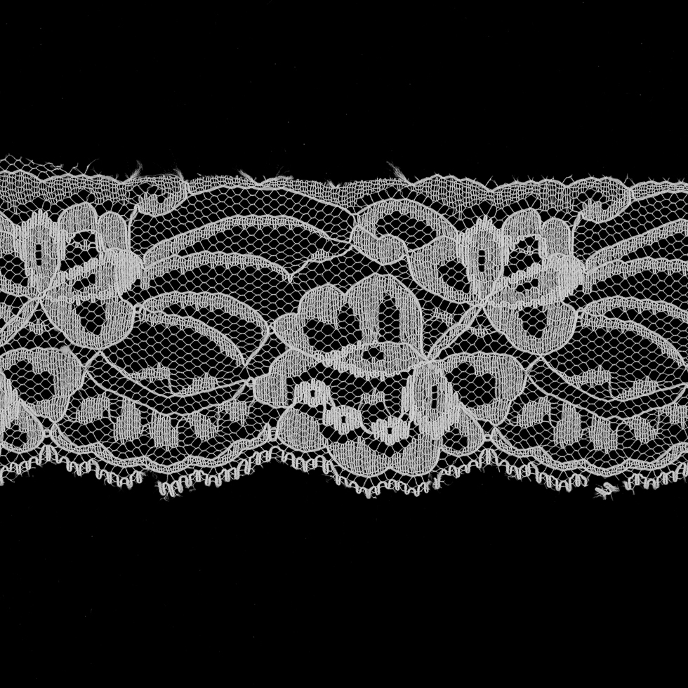 Off-White Laced Netting Trim - 2.5"