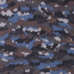 Blue/Brown Abstract Printed Polyester Chiffon Blue/Brown Abstract Printed Polyester Chiffon