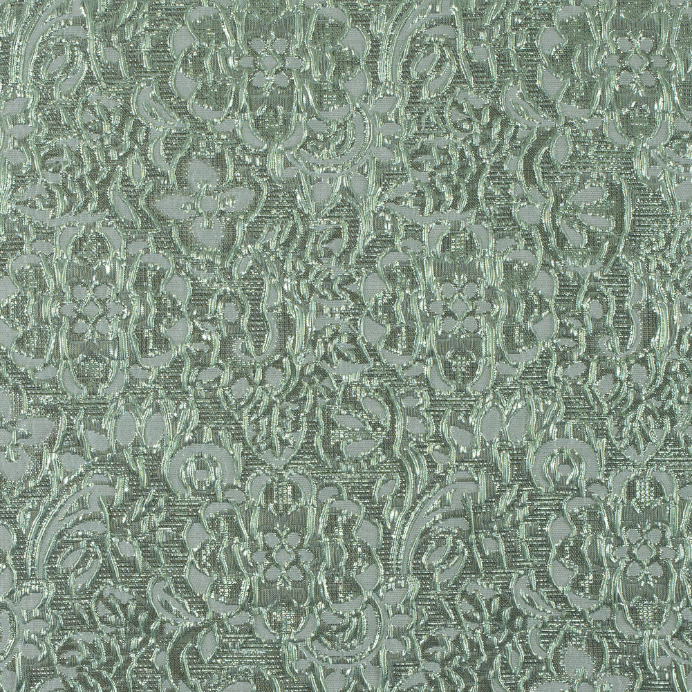 Mint Metallic Floral Brocade Mint Metallic Floral Brocade