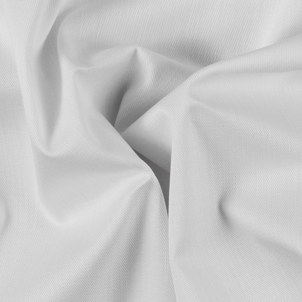 Italian Off-White Stretch Cotton Twill Italian Off-White Stretch Cotton Twill