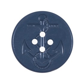 Blue Embossed Anchor Button – 50L/32mm Blue Embossed Anchor Button – 50L/32mm