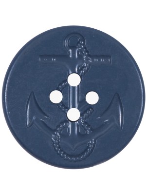 Blue Embossed Anchor Button – 50L/32mm Blue Embossed Anchor Button – 50L/32mm