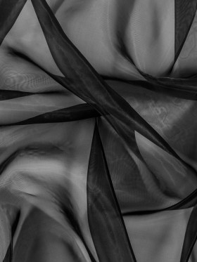 Italian Black Nylon Organza Italian Black Nylon Organza