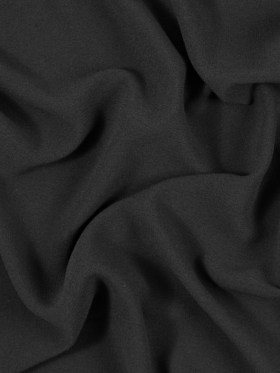 Italian Black Stretch Polyester Crepe Italian Black Stretch Polyester Crepe